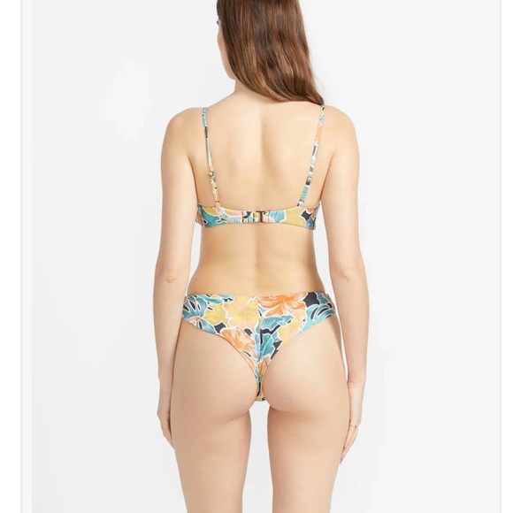 Volcom Orange and Yellow Bikini with Tropical Floral Design - Picture 5 of 6